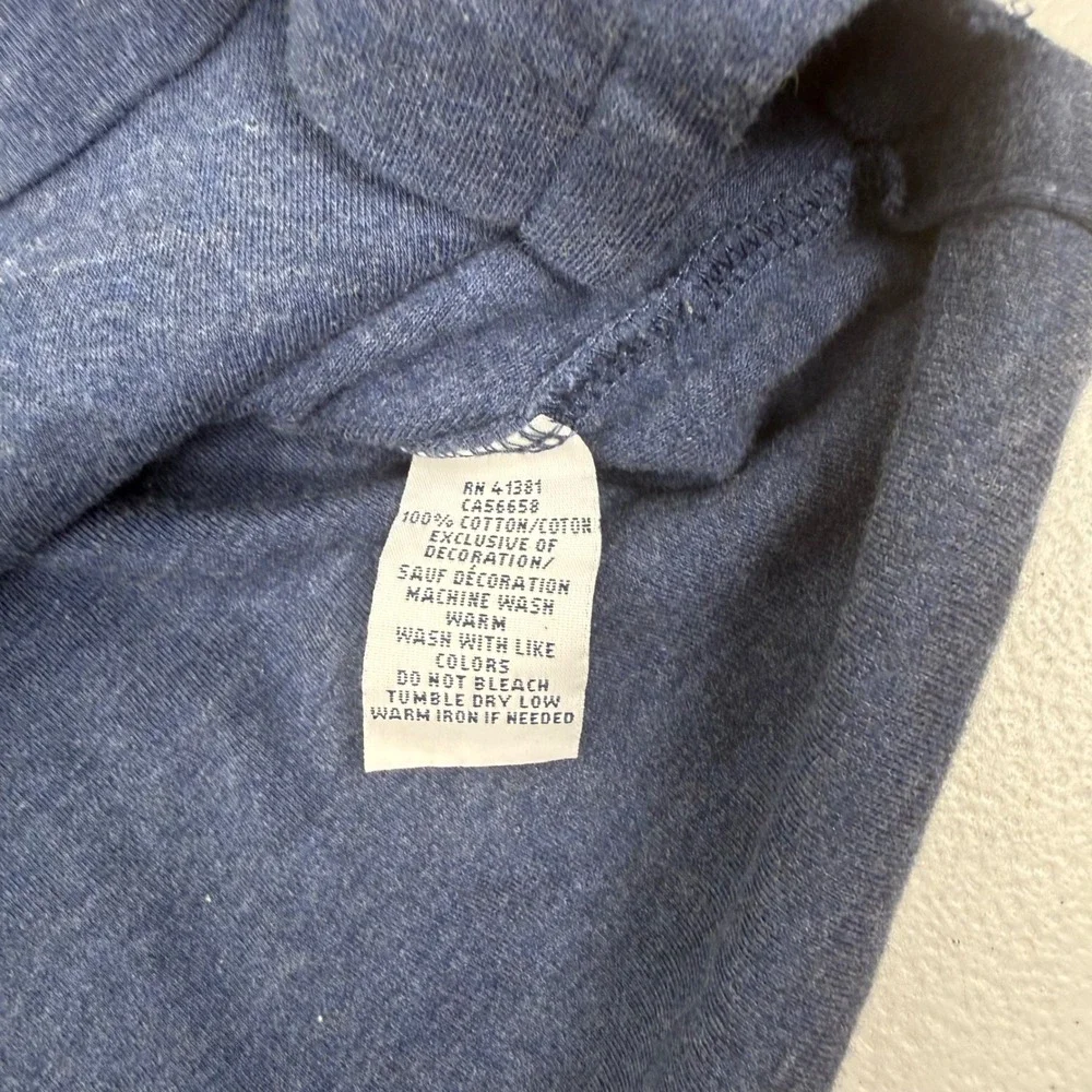 Polo Ralph Lauren Mens XL Long Sleeve Polo Shirt Heather Blue Cotton Jersey Logo